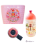 DÁRKOVÁ SADA / košík a zvonek (květiny) / lahev Cyklovýlet (růžové víčko)
