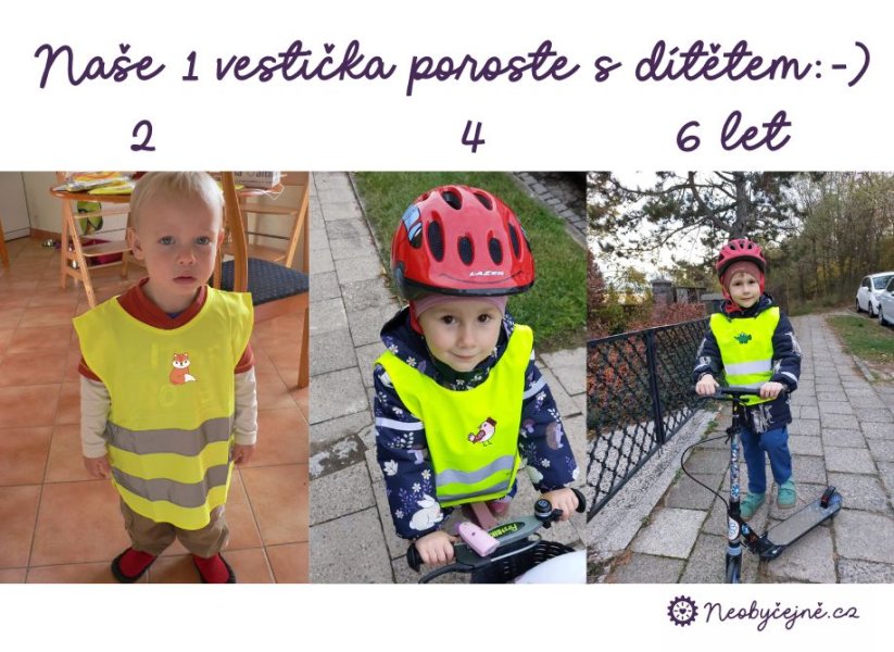 REFLEXNÍ VESTA pro děti Slon            (od 2 do 6 let)