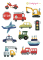 Samolepky / na kolo, odrážedlo, helmu / dopravní prostředky