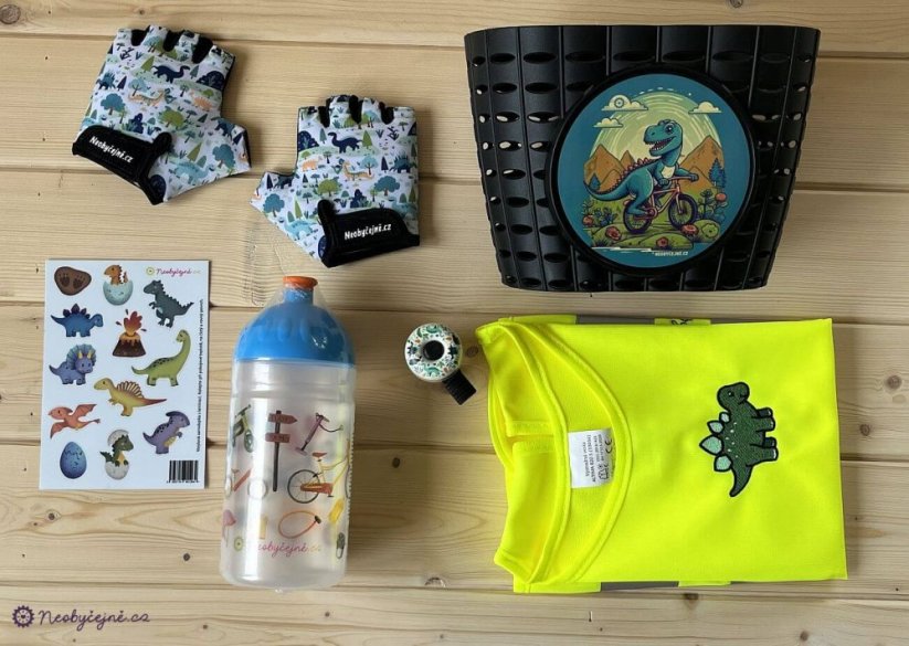 VÝHODNÝ SET / 3x samolepky / na kolo, odrážedlo, helmu / dinosauři, doprava, vesmír