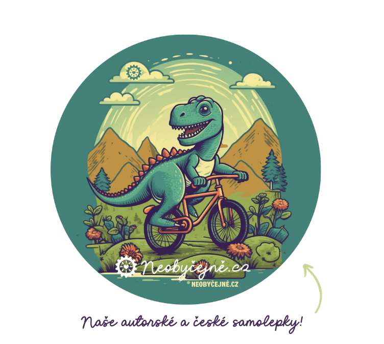 KOŠÍK na kolo a odrážedlo     černý /  dinosauři