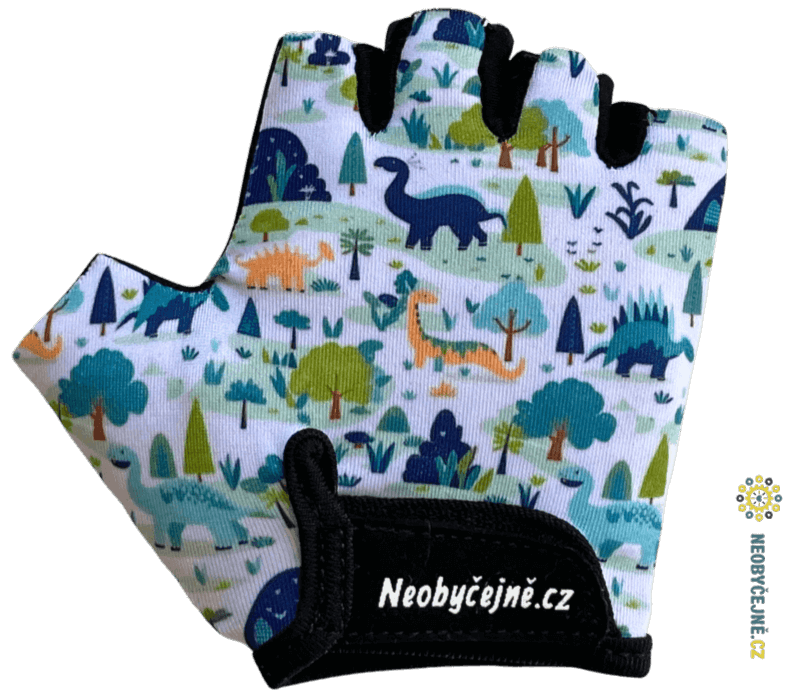 Dětské cyklo RUKAVICE / vel. S  (4 - 6 let) / dinosauři