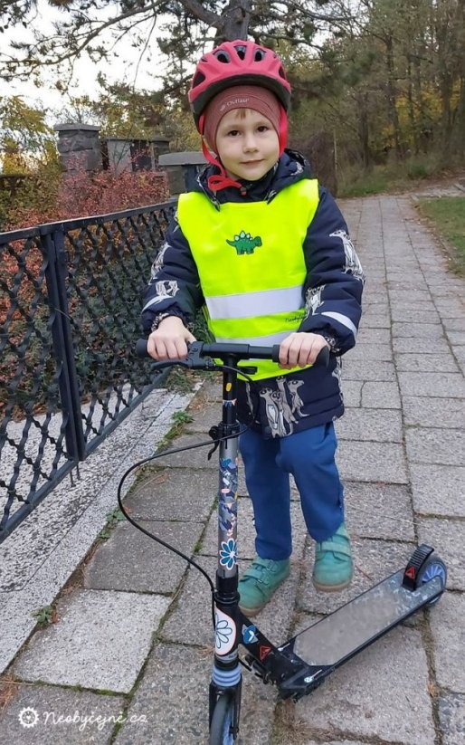 REFLEXNÍ VESTA pro děti Dinosaurus           (od 2 do 6 let)