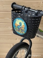 KOŠÍK na kolo a odrážedlo     černý /  dinosauři