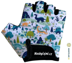 Dětské cyklo RUKAVICE / vel. S  (4 - 6 let) / dinosauři